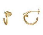 202420015 Yellow Gold Nail Earrings