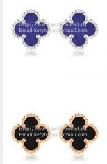 202520031 Sweet Alhambra Earrings White Gold and Rose Gold