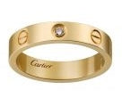 202520053 Love Wedding Band LOVE Ring Yellow Gold with 1 Diamond