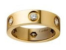 202520234 Yellow Gold Love Ring with Diamonds