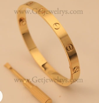 202521779 Brushed Finish Yellow Gold Love Bracelet