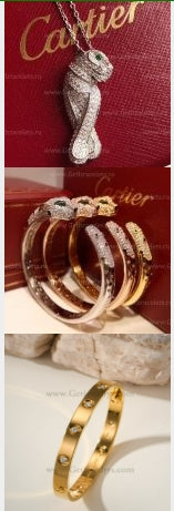 202522063 Panthere Bracelet and Necklace and Love Braeelet